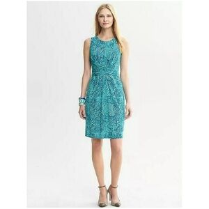 Banana Republic Ceramic Dress Size 2 Stretch Slinky Knit Office Career Issa